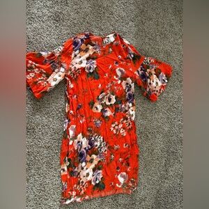 H&M Red Floral Mini Dress